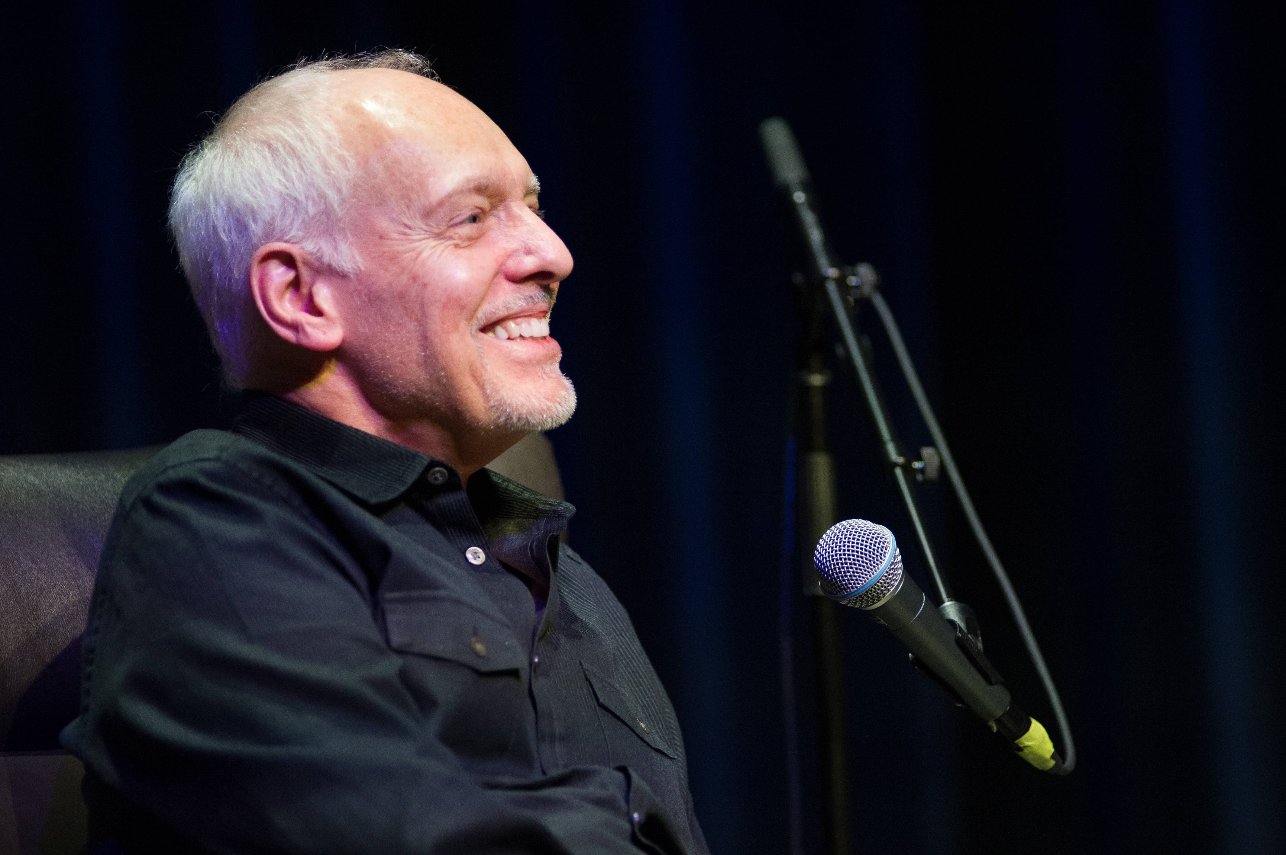 Peter Frampton answers questions from the audience at GRAMMY Museum Mississippi on Nov. 3, 2017, in Cleveland, Mississippi.